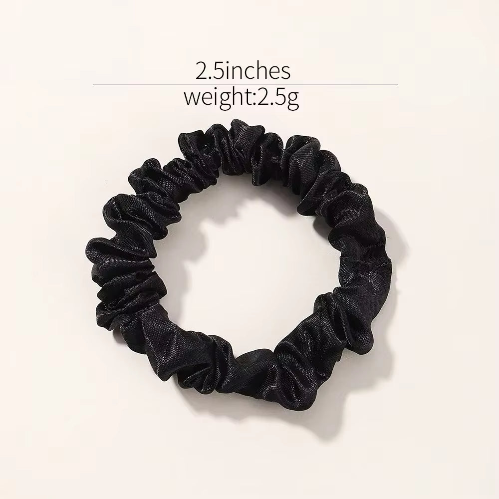 Elegant Silk Hair Scrunchies for Women - Minimalist Solid Color Elastic Ponytail Accessories (6/18 Pcs)