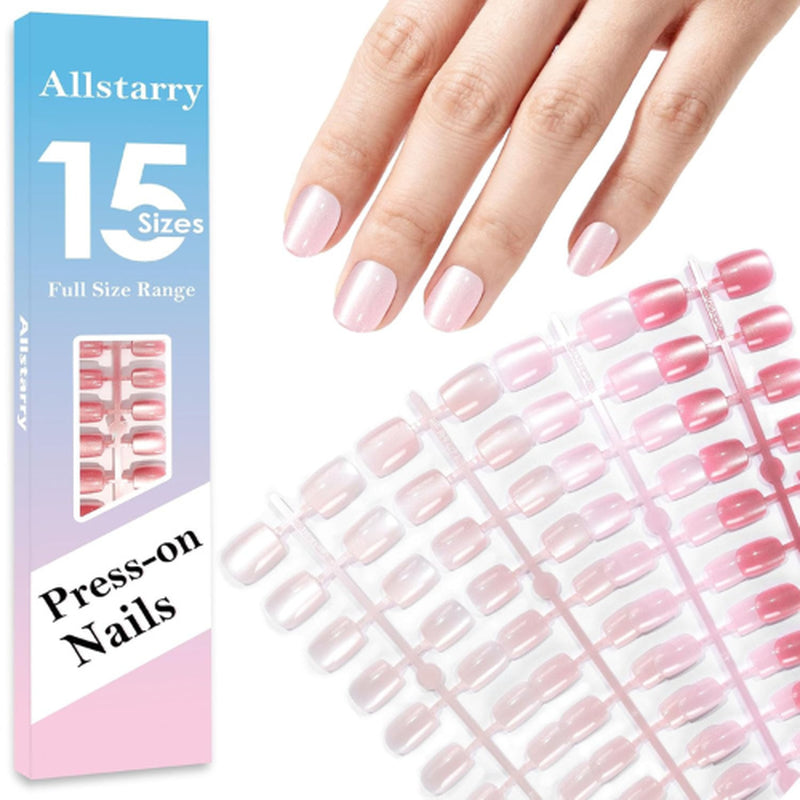 Cat Eye Press on Nails, 15 Full Sizes Range Pink Rude Cat Eye Nails Press Ons 4